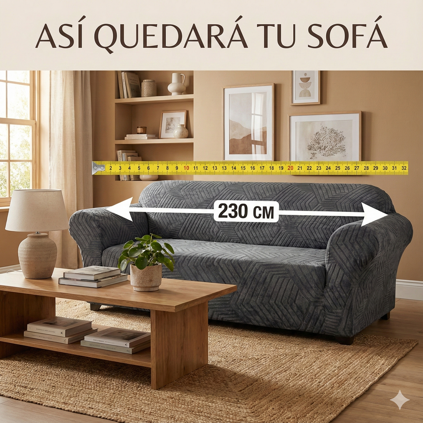 Funda Premium Texturizada para Sofá de 3 Puestos