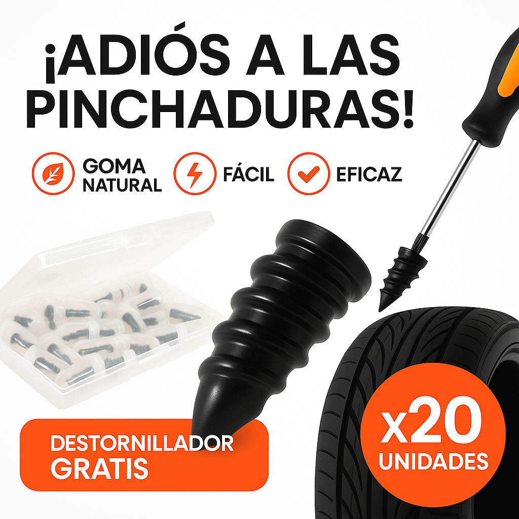 Rescate Vial X20™+ Destornillador GRATIS- Tornillos sellantes para pinchazos
