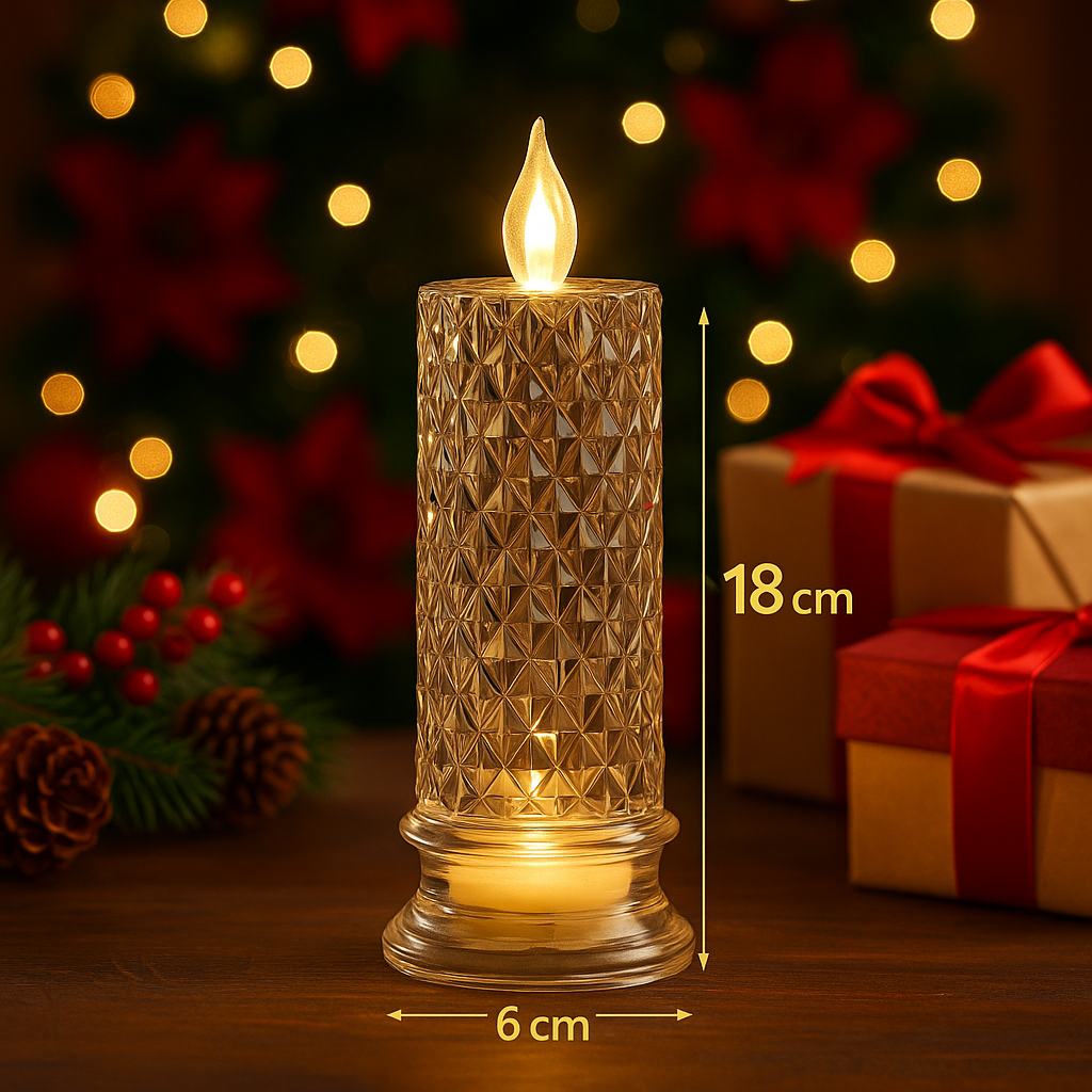 🔥40% OFF🔥 KIT X 3 Velas LED Navideña Sin Llama™— Brillo Mágico y Seguro para tu Hogar ✨