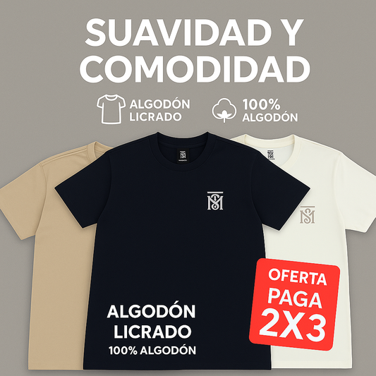 CAMISETAS MONASTERY COMBO X 3 PREMIUM
