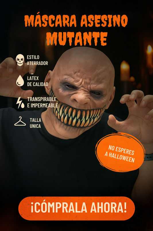 🎃 Máscara Zombi Halloween™ – Única, aterradora y disponible solo por tiempo limitado
